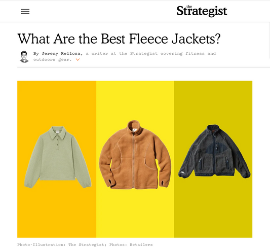 Guess who made the NY Mag Best Fleece Jackets list? We did!