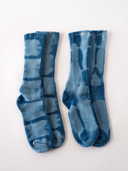 Indigo Organic Cotton Crew Socks