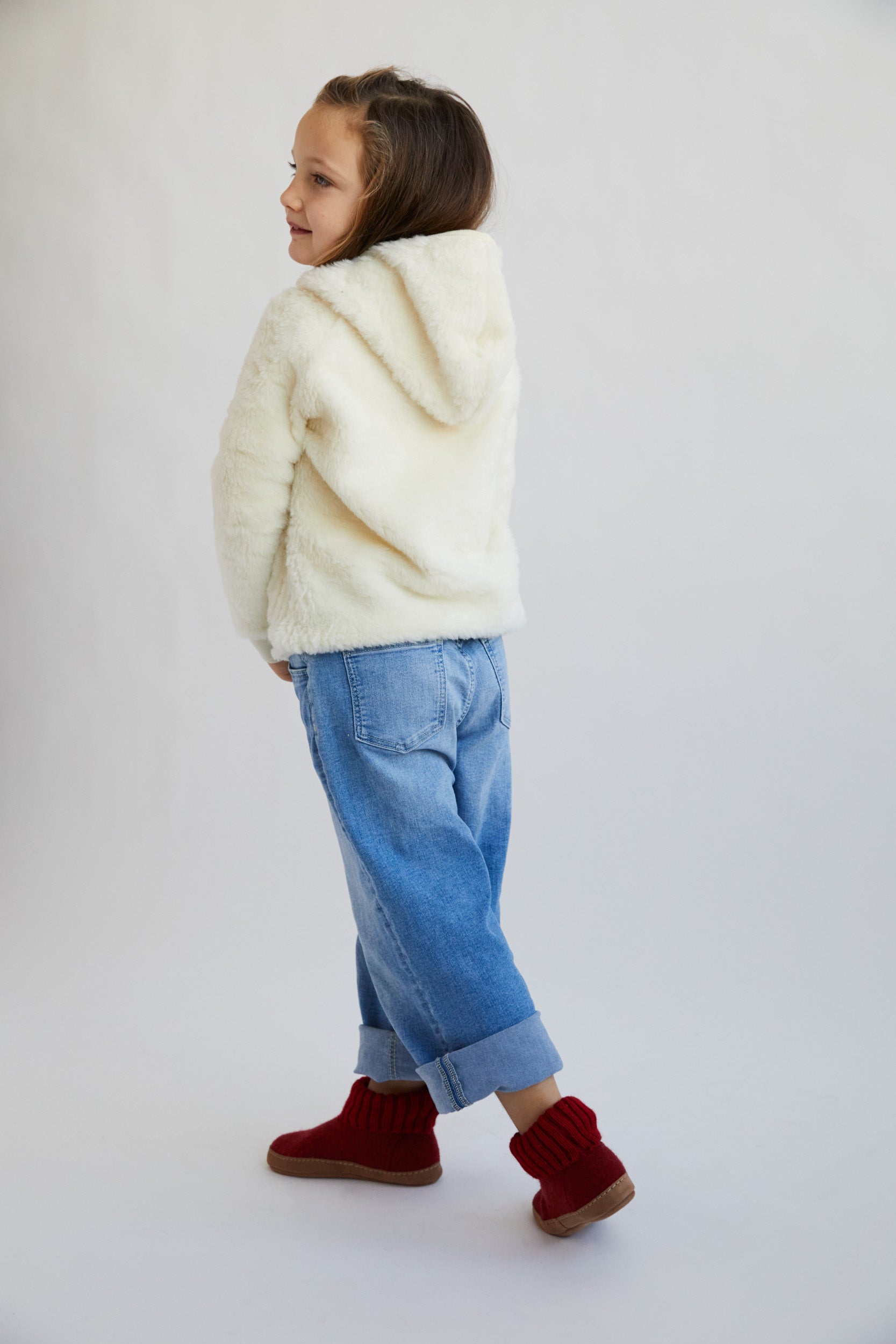 100 Merino Wool Kid s Hoodie Natural